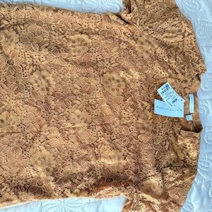 Notations Women's Top in Gold Lace